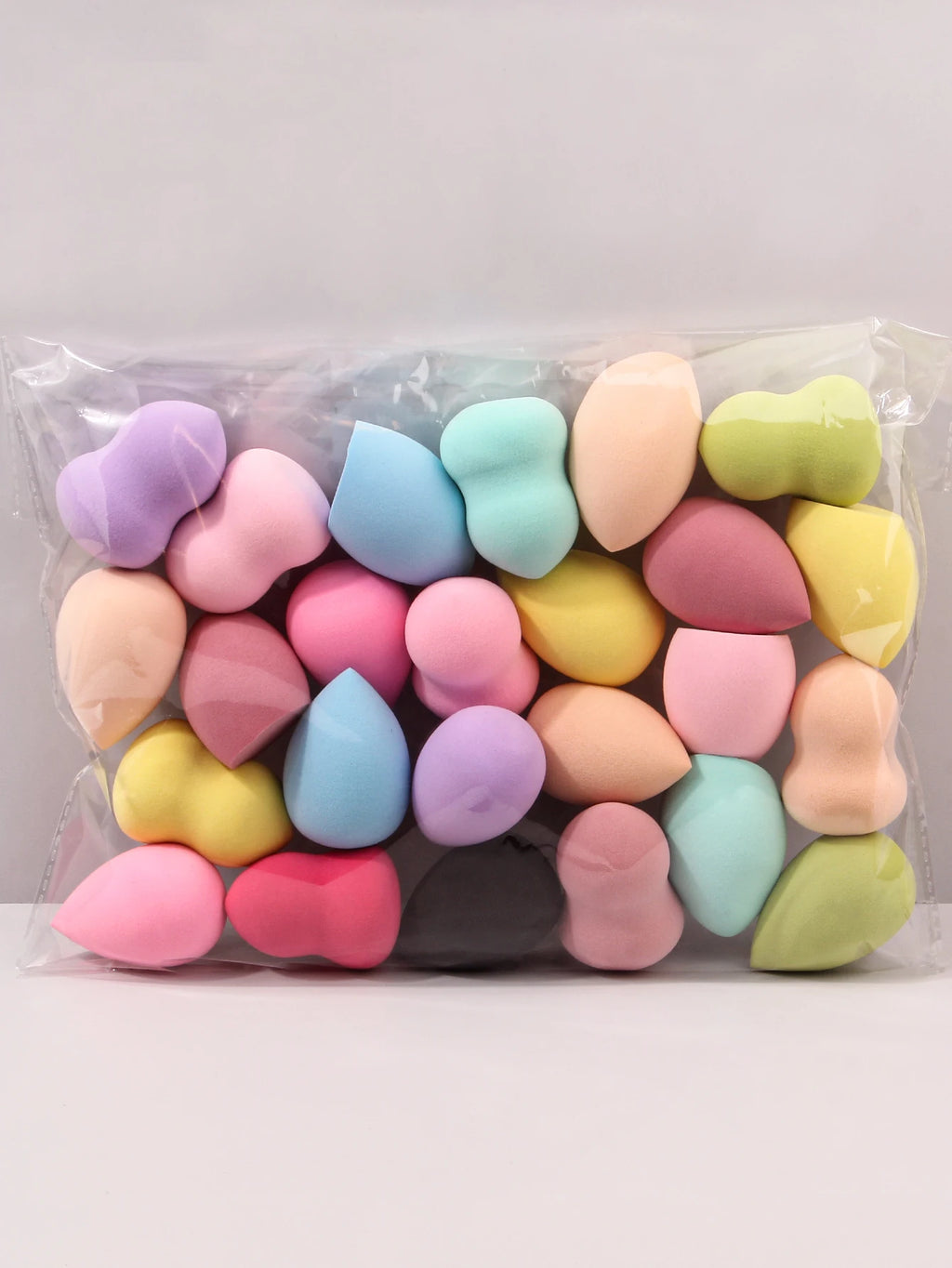 Big Size Makeup Sponge, Color Shapes Randomly Mix Colors 25pcs Water Drop Design Cosmetic Face Sponge Beauty Sponges Egg Shaped Vue