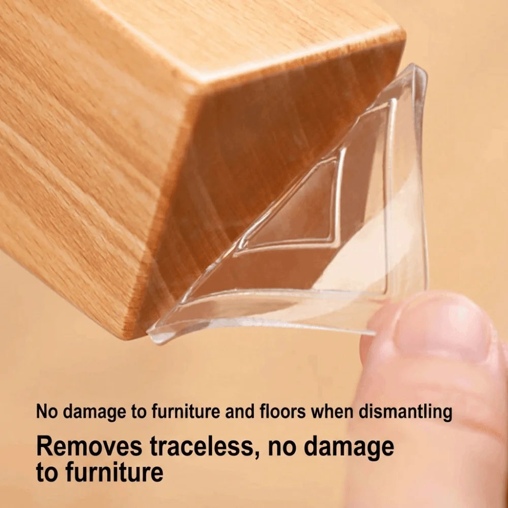 4Pcs Non-Slip Silent Table Foot Mat Self Adhesive Washable Sofa Chair Foot Fixed Pads Anti-Moving Transparent Furniture Gaskets Vue