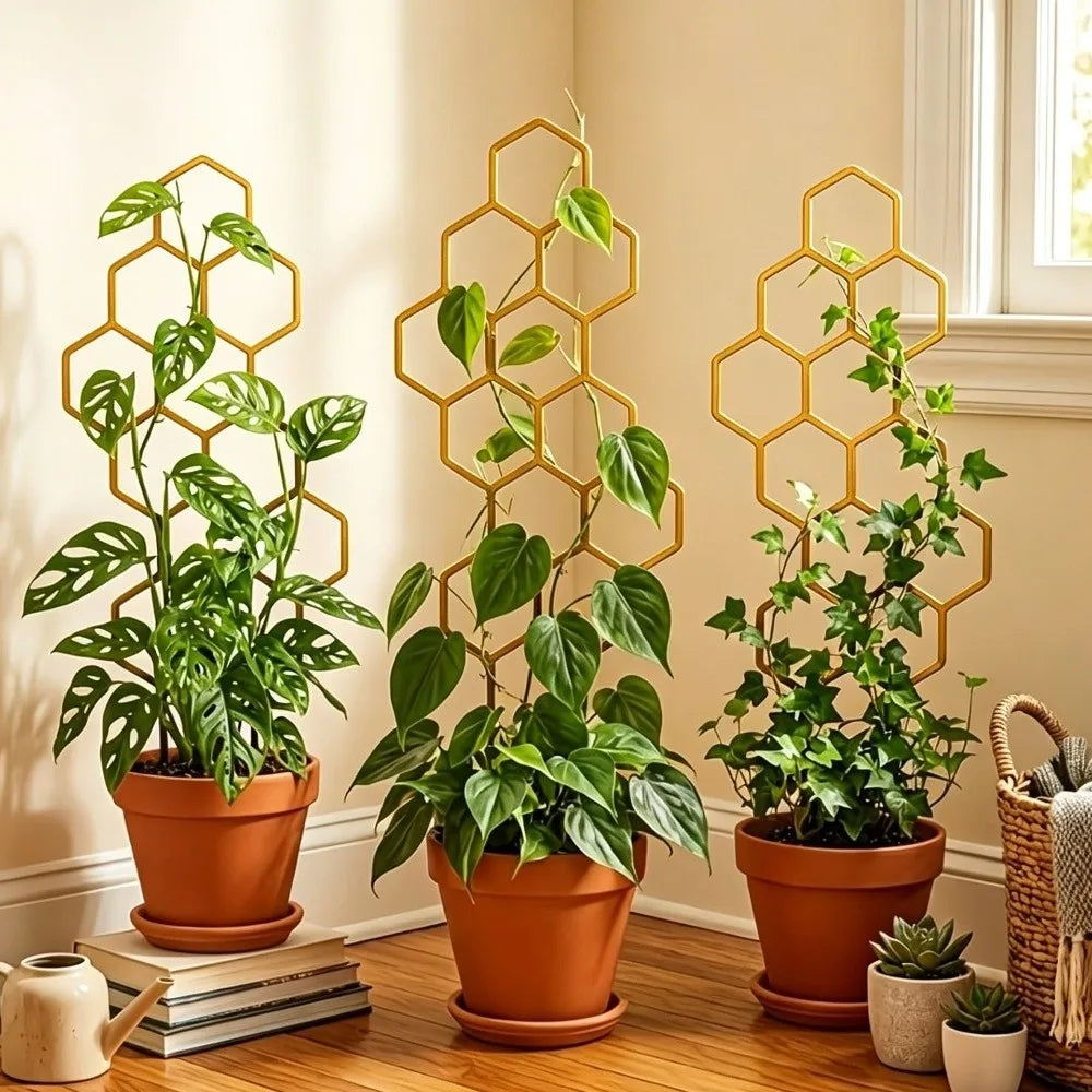Honeycomb Design Plant Trellis Rustproof Plastic Garden Climbing