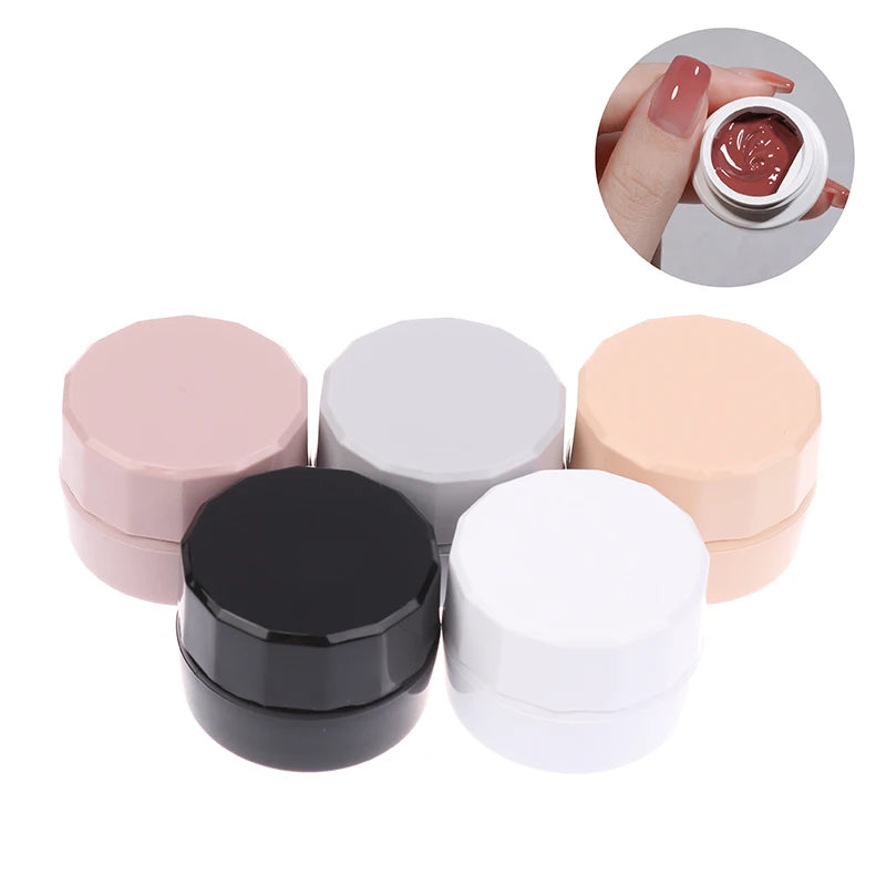 5g Empty Plastic Nail Art Cosmetic Containers Jar Face Cream Pot Nail Gel Powder Box Makeup Lotion Tool Trial Sample Packaging Vue