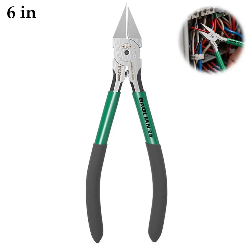 Industrial Diagonal Pliers High Hardness Wire Cutters Special Sharp Side Snips Electrician Manual Tools for Cable Plastic Vue 6 inches CN