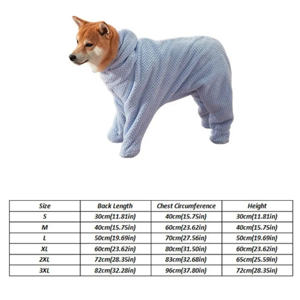 Practical Absorbent Pet Bathing Clothes Quick-Dry Full-Coverage Dog Drying Coat Thickened Soft Pet Bath Towel for Puppy Cat Vue