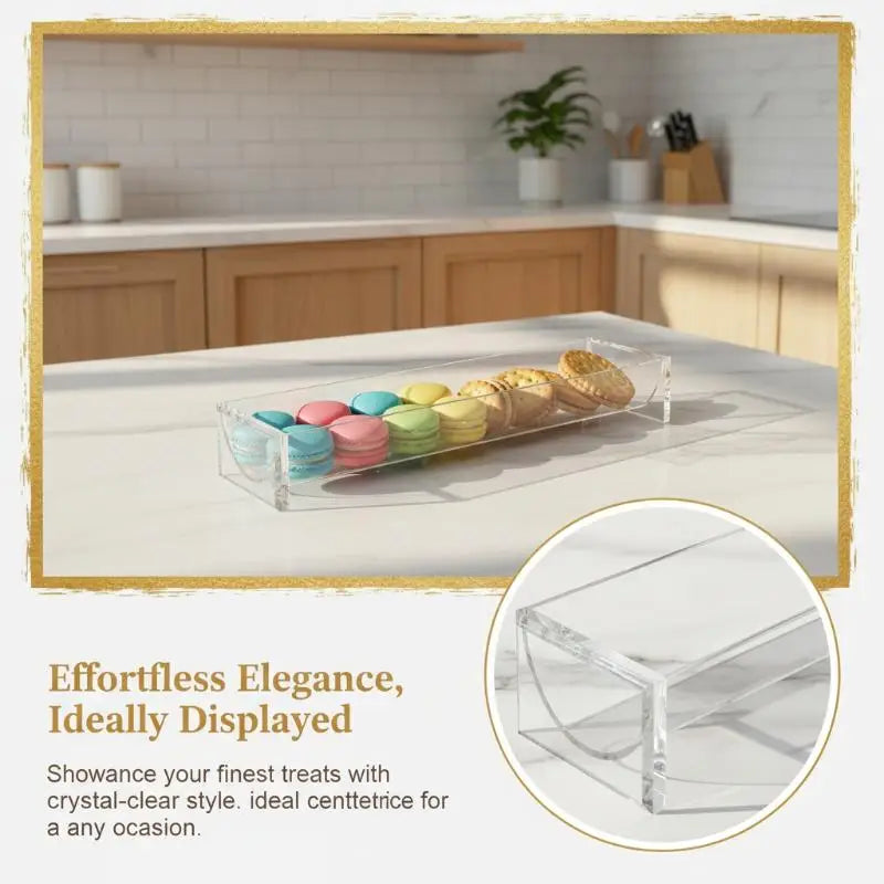 Acrylic Dessert Tray European Wedding Party Picnic Home Office Snack
