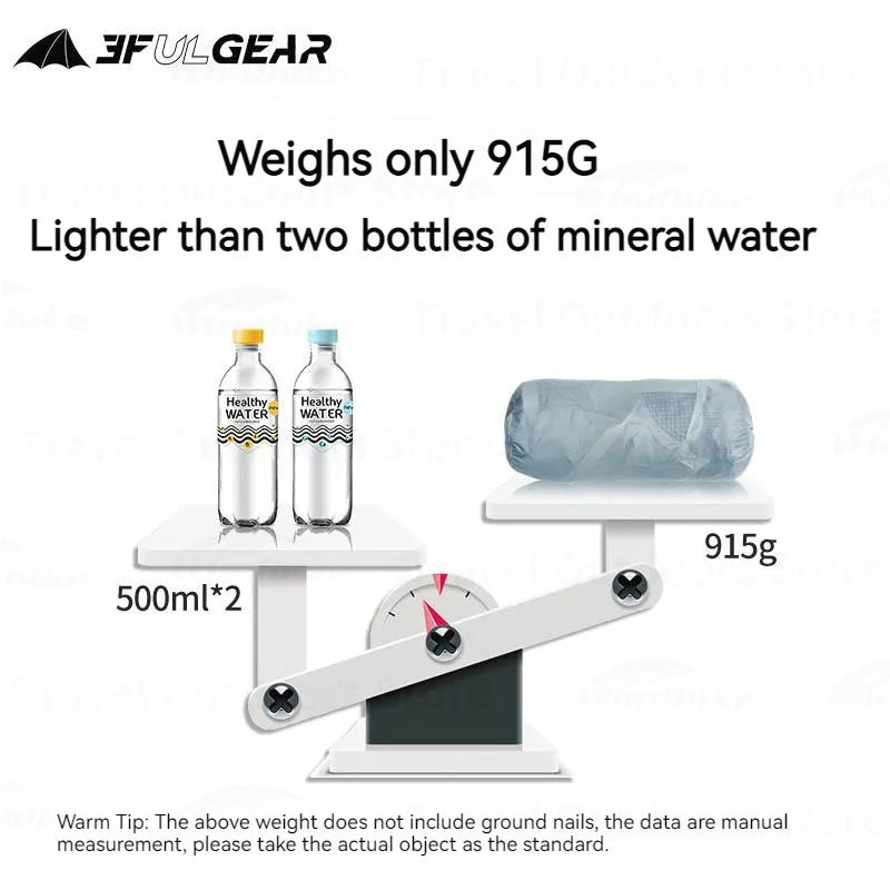3F UL GEAR LanShan 2 Pro Floor Cloth – Ultralight Tent Footprint Tent Floor Cloth Vue