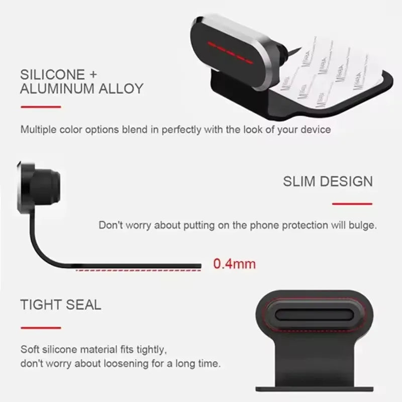 Metal Self Adhesive Type C Dust Plugs Cellphone Anti-dust Protectors for Apple IPhone 17/16/15 Pro Max/15 Plus Samsung Dustplug Vue