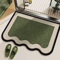 Diatomite Quick Dry Bath Mat Absorbent Antiskid Bathroom Shower Door 40X60Cm 50X80Cm 60X90Cm 80X120Cm Fast Drying Green Cloud Vue 40x60cm A2