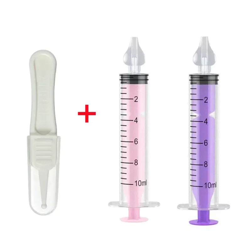 vvocci Nasal Professional Baby Aspirator with Nose Cleaning Tweezers Set Syringe Nasal Irrigator with Tweezers for Infants Kids Vue B392 -3PC Set A