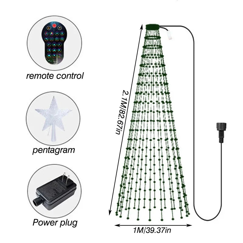 Christmas Tree Lights Application DIY Lmage LED RGB IC String Light Bluetooth Control LED Christmas Decorations 2024 Vue
