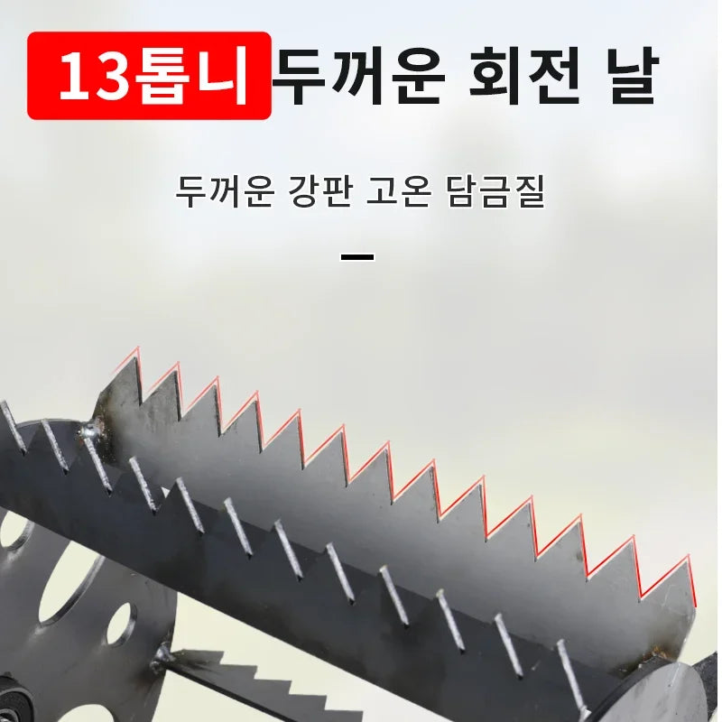 Hand Push Hoe Wheeled Weeding Manganese Steel Weed Machine Saw Tooth Agricultural Loosening Weeder No Handle Vue