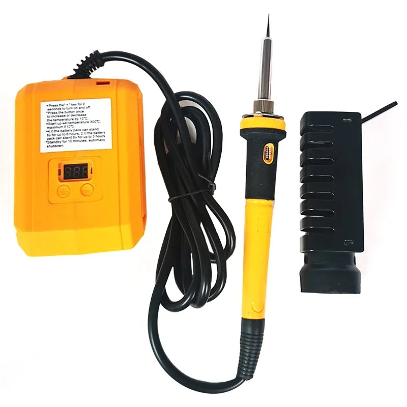 60W Cordless Soldering Iron | 20V Battery | 300–500°C Adjustable Cordless Soldering Iron Vue