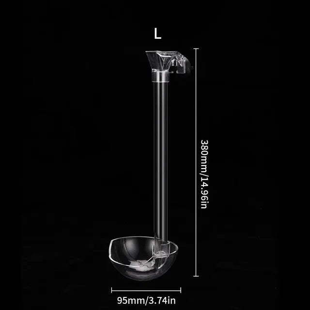 Acrylic Feeder Tube Dish Transparent Fish Tank Shrimp Snail Food Feeder Bowl Feeding Aquarium Accessories Shrimp Feeders Vue 38CM