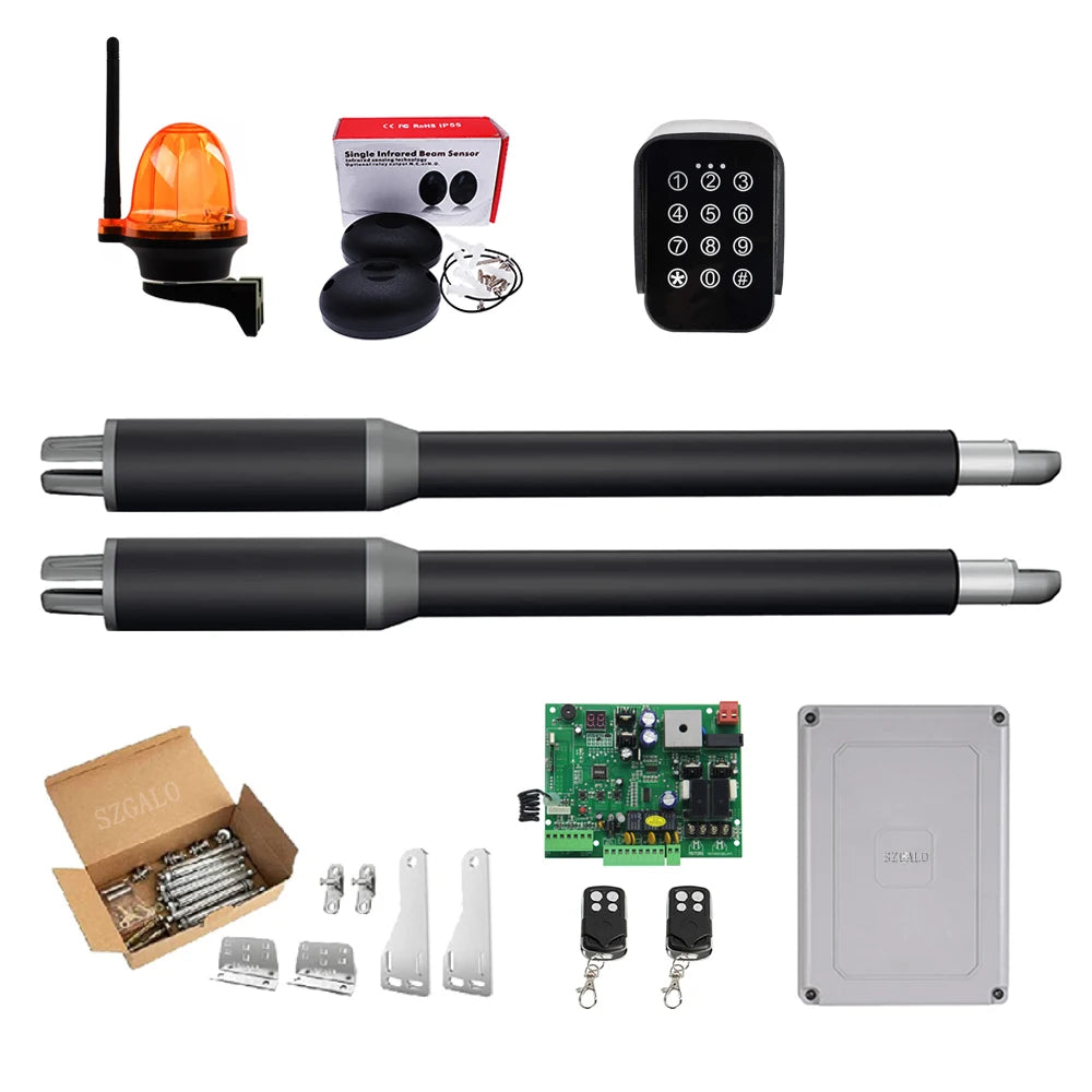 200KG Automatic Dual Arms Swing Door Gate Opener Operator Motor Actuator System Vue kit F