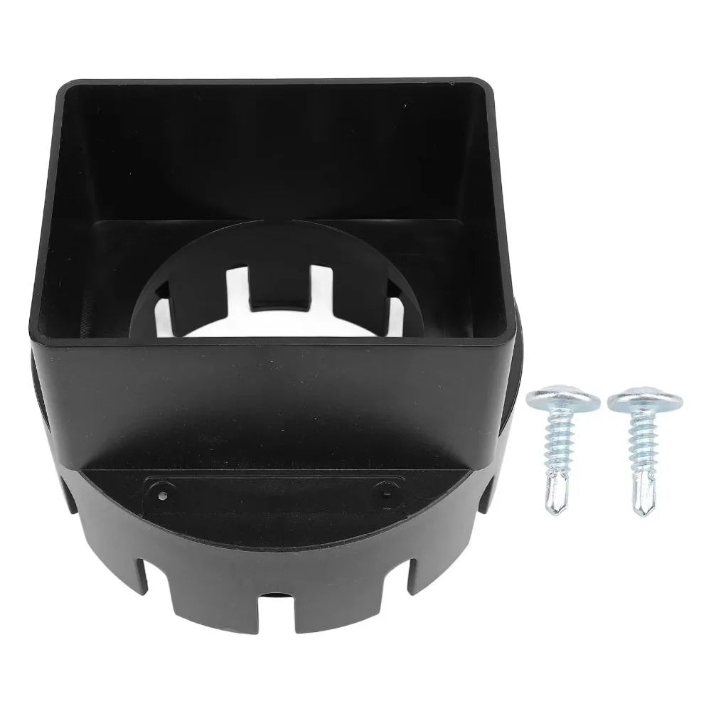 Round To Square Rain Gutter Downspout Adapter Plastic Material PVC Compatible Downspout Outdoor Connector Easy Installment Vue Black