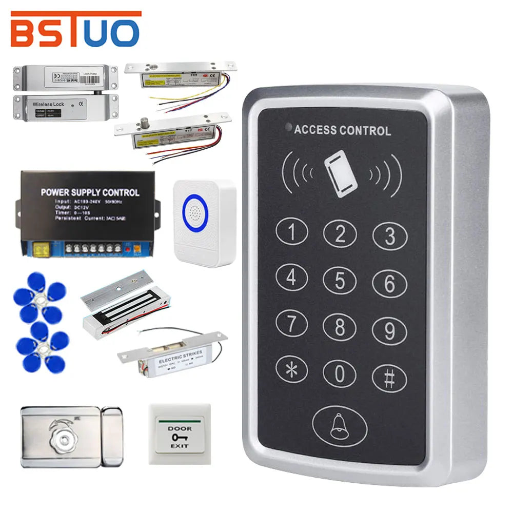 Classic Electronic RFID Access Control System Device Security Protection Sets 125k Proximity Card Entry Door Locks Kits Quality Vue
