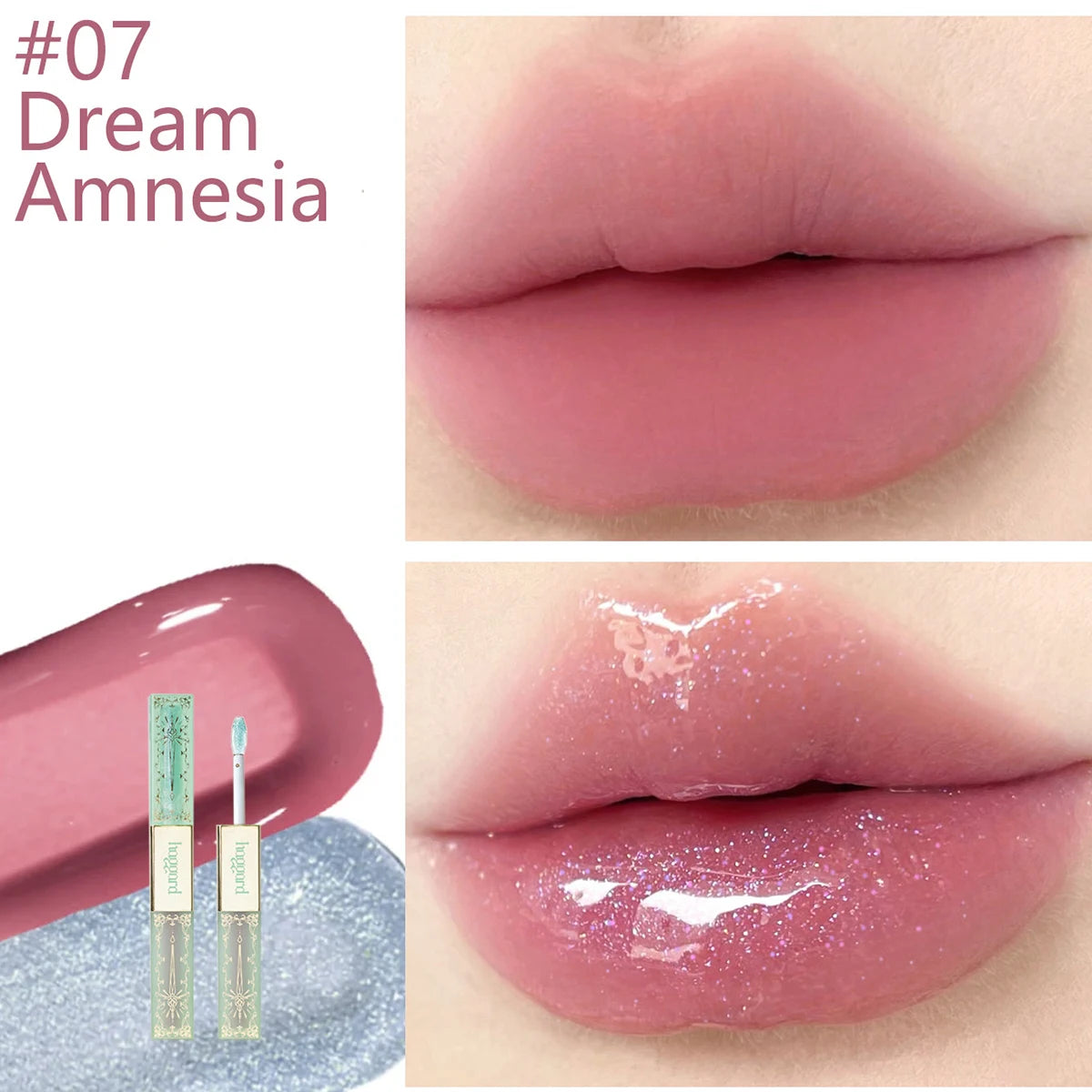 Haggard Scepter Double Headed Lip Gloss,Smooth Texture,High Color-Rendering,Long-Lasting Effect,Luxury Makeup,Versatile Use Vue 07 Dream Amnesia