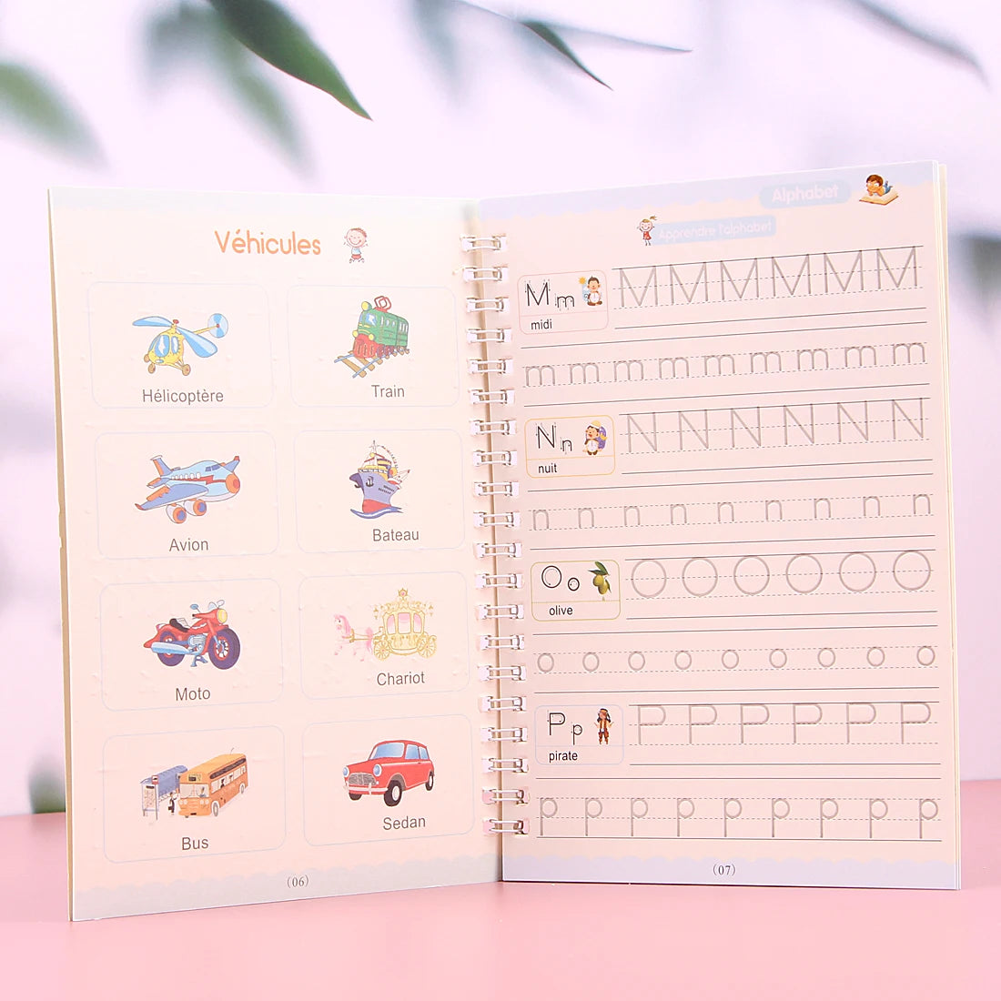 French Copybooks Kids Number Drawing Math With Practice Reusable Magical Pen Free Wiping Children Handwriting Early Learn Book Vue