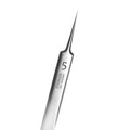 German Ultra-fine No. 5 Cell Pimples Blackhead Clip Tweezers Beauty Salon Special Scraping & Closing Artifact Acne Needle Tool Vue Silver Straight clip