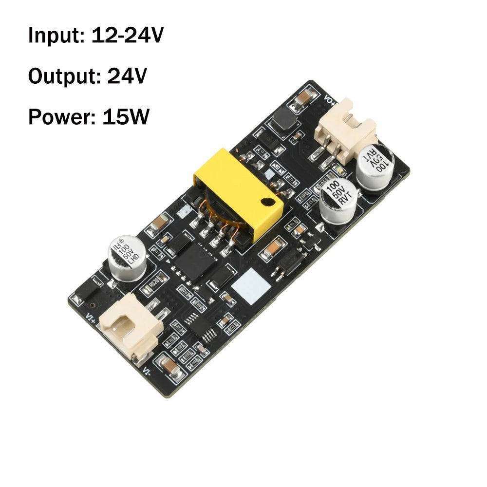 DC-DC Converter DC Isolation Power Supply Module DC12-24V to DC 12V/24V 15W Power Supply Board with Terminal Wire Vue