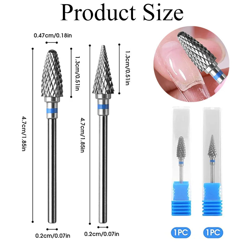 Professional 2PCS Nail Drill Bits Kit Nail Polishing Head Skin Remover Acrylic Gel Nail Cleaners For Cuticle Dead Skin Care Vue