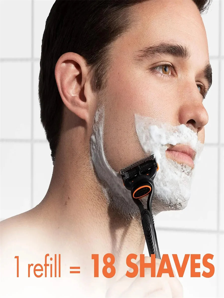 Original Gillette Fusion Razor for Men Face Hair Beard Shaving Manual Shaver Cassettes Replacement Razor Heads 5 Layers Blades Vue