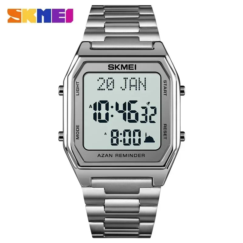 SKMEI 1763 Men's Digital Watch – Qibla & Hijri Calendar Digital Sport Watch Vue