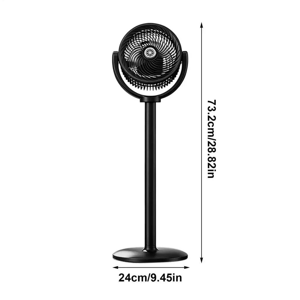 Telescopic Standing Fan 5 Wind Speeds Pedestal Fan Adjustable Height Air Circulator Fan for Home Office Dorms Bedroom Study Vue Black
