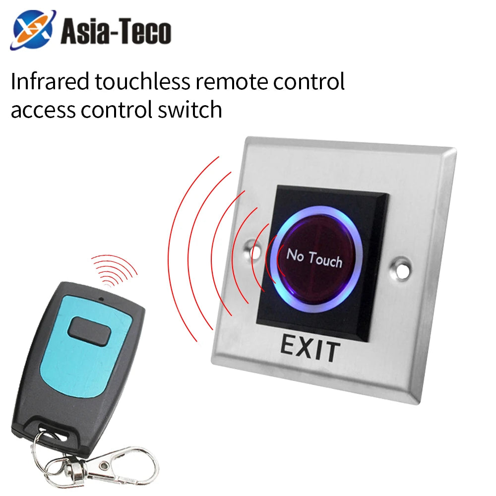 Touchless Door Exit Button Release Switch 12V-24V Electronic Lock Remote Control No Touch Push Switch for Home Security Vue