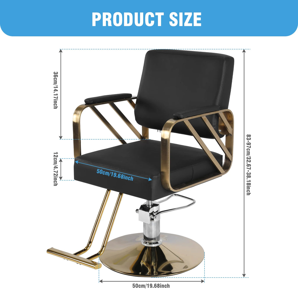 Barber Chair 420 Lbs Heavy Duty Hydraulic 360° Swivel Salon Chair Barber Salon Chair Vue