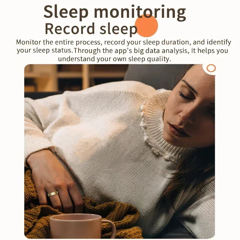 For Xiaomi Smart Ring Men Women Heart Rate and Blood Oxygen Monitor Smartring IP68 & 5ATM Waterproof, Multi-sport Mode Vue