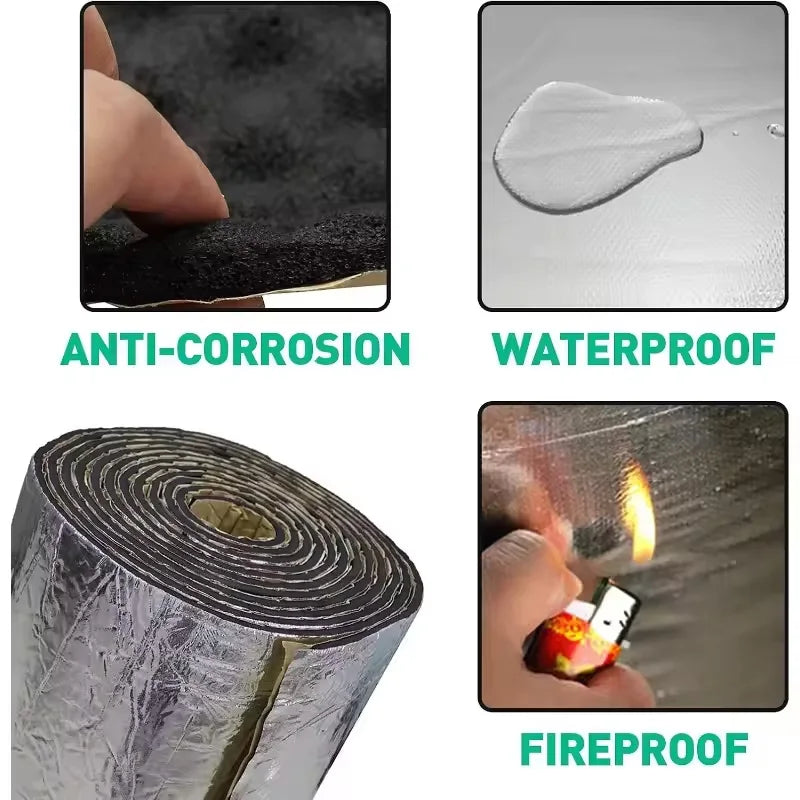 Automotive Thermal and Acoustic Insulation Insulating Mat 5mm 10mm Thick Aluminium Foil Heat Insulation Cotton Door Bonnet Vue