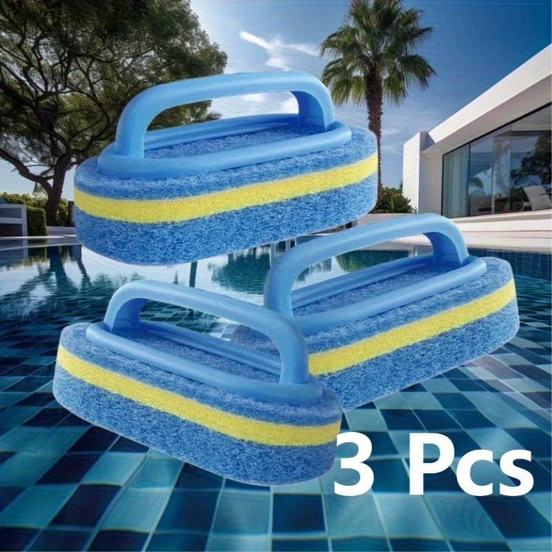 Premium 3-Piece Pool Brush Non-electric Sponge Polypropylene Handle Vue 3pcs