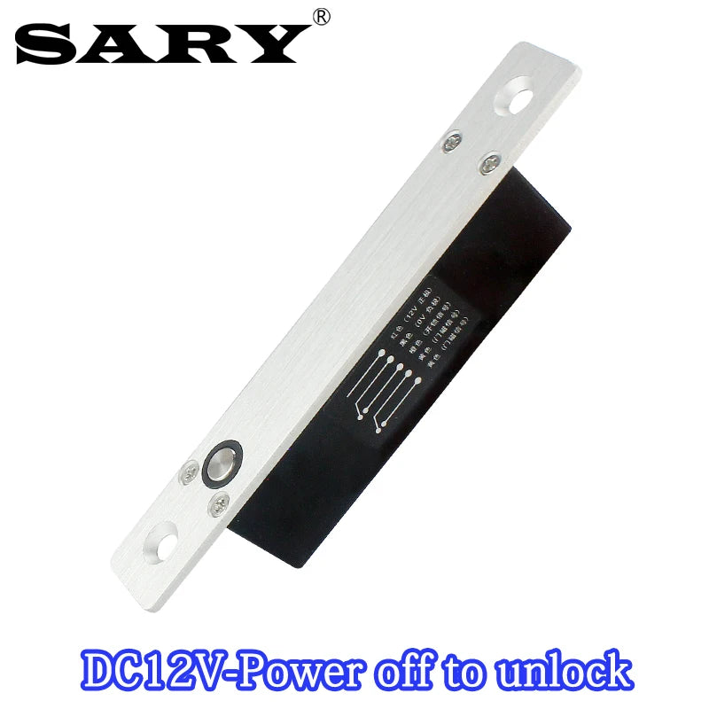 Small access control electronic bolt lock DC12V mini electric control cabinet door lock 5 wire with door feedback Vue Power off unlock