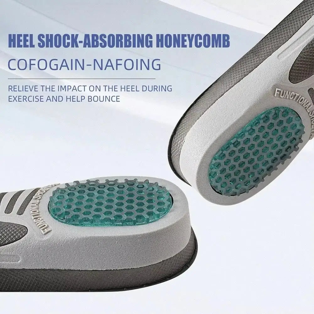 1 Pair Gel Material Sports Running Insoles Soft Elastic Orthopedic Support Orthotic Inserts Shock Proof Comfort Cushioning Vue