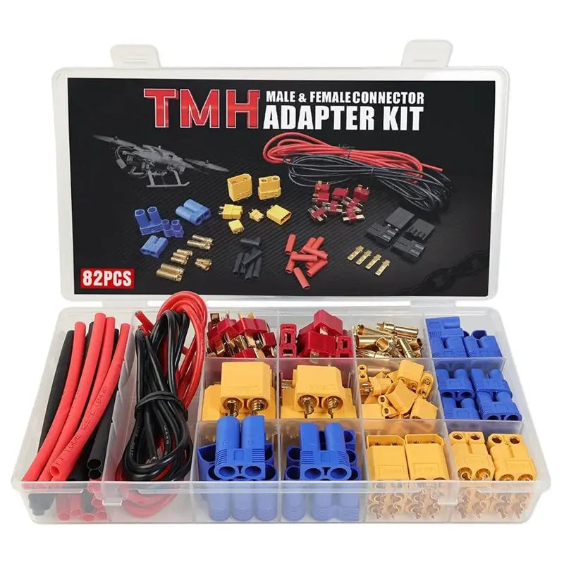 Hot-82Pcs T-Plug XT90/XT30/XT60/ EC5/EC3 Male & Female Plug Adapter Vue As Shown