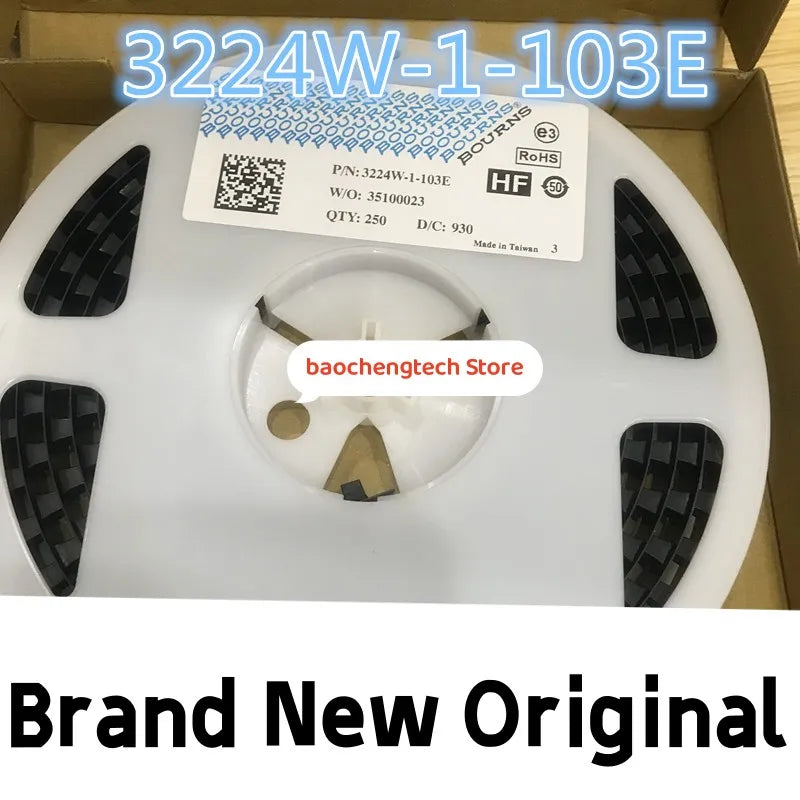 10pcs 3224W Adjustable Precision Potentiometer 100 200 500 R Ohm 1K 2K 5K 10K 20K 50K 100K 200K 1M 2M 3224 SMD Trimmimg Trimmer Vue