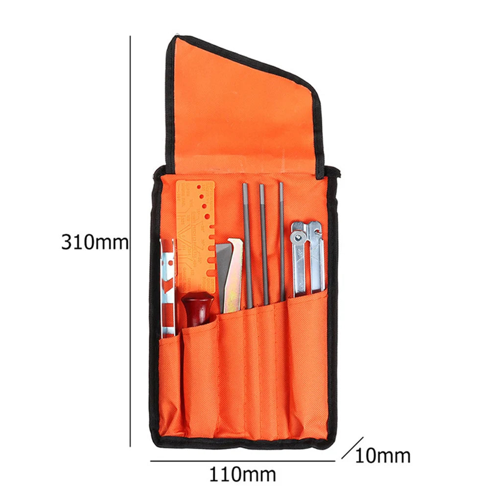 10-Piece Chainsaw Chain Sharpening Kit with Files & Storage Bag Chainsaw Sharpening Kit Vue