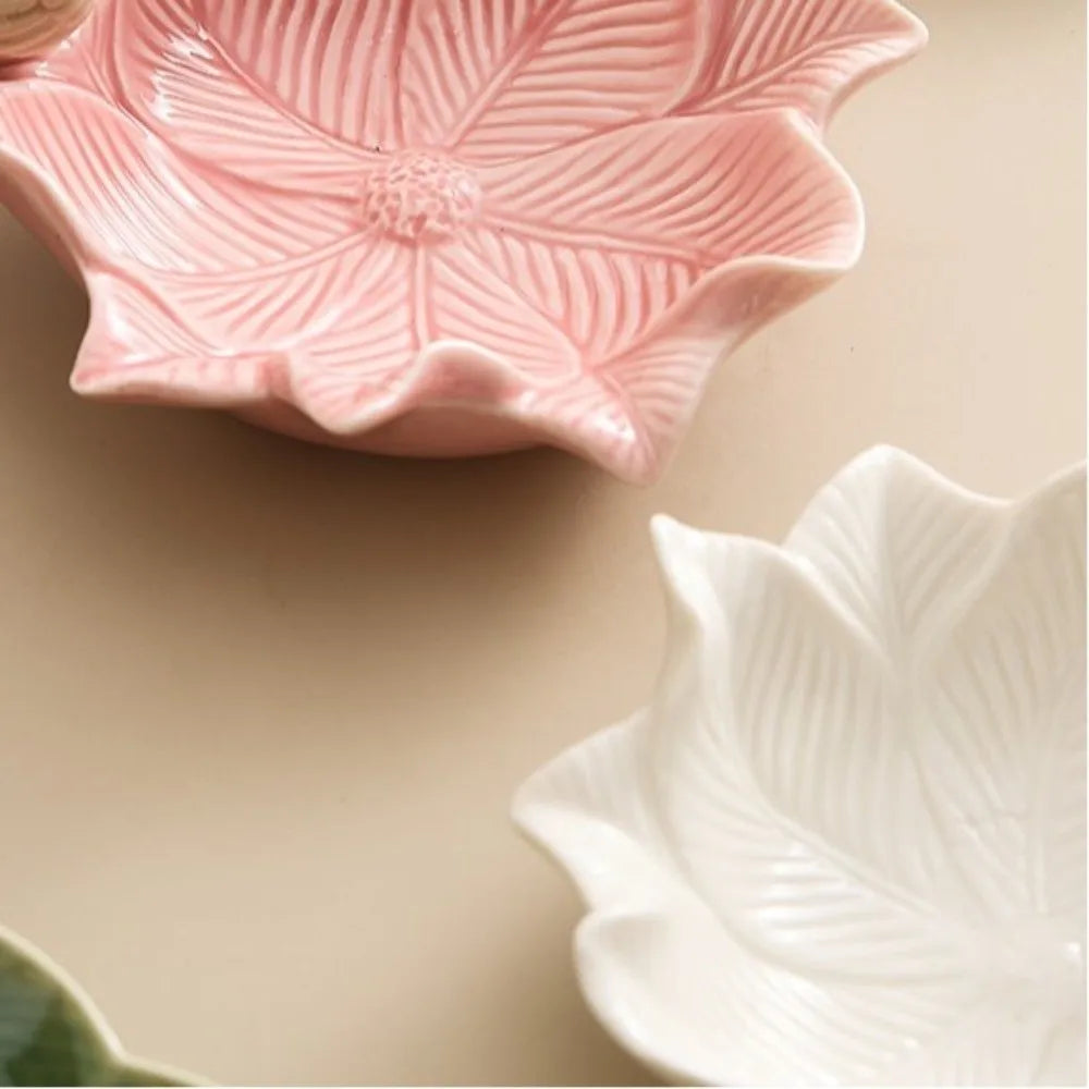 Bird Design Flower Storage Dish Multipurpose Table Decoration Bowl Dim Sum Tray Ceramic Ornaments Vanity Tray Tea Table Vue
