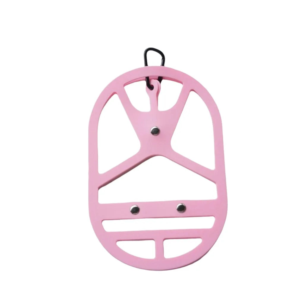 Silicone Bag Shoe Clip Wear-resistant Quick Drying Sneaker Storage Clamp Waterproof Space Saving Backpack Footwear Holsters Vue Pink-L