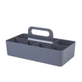 Plastic Portable Storage Organizer Segmented Space Saving Handle Sectional Tray Container Storage Basket Multi-functional Vue Grey