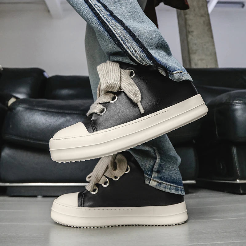 Men's Casual Sneakers – Breathable Lace-Up Street Sport Flats Men's Casual Sneakers Vue