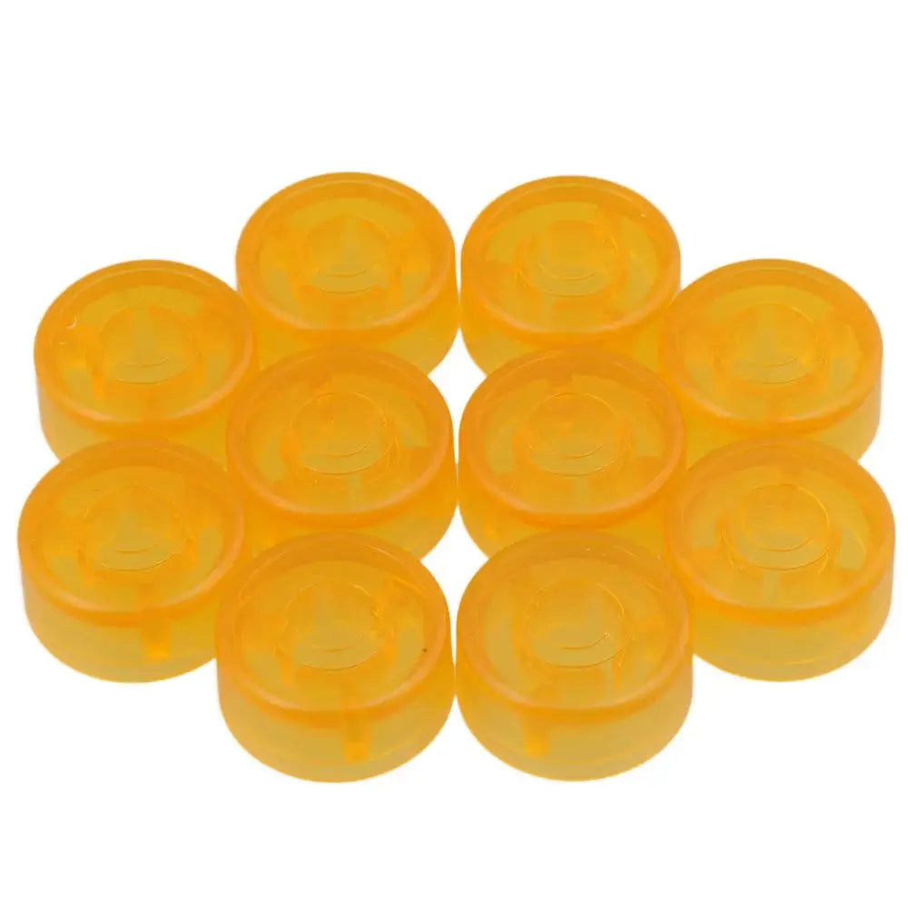 10Pcs/pack Amplifiers Candy Cover Button Bumper Footswitch Topper Protector Guitar Switch Pedal Cap Knob Cap Foot Nail Cap Vue yellow