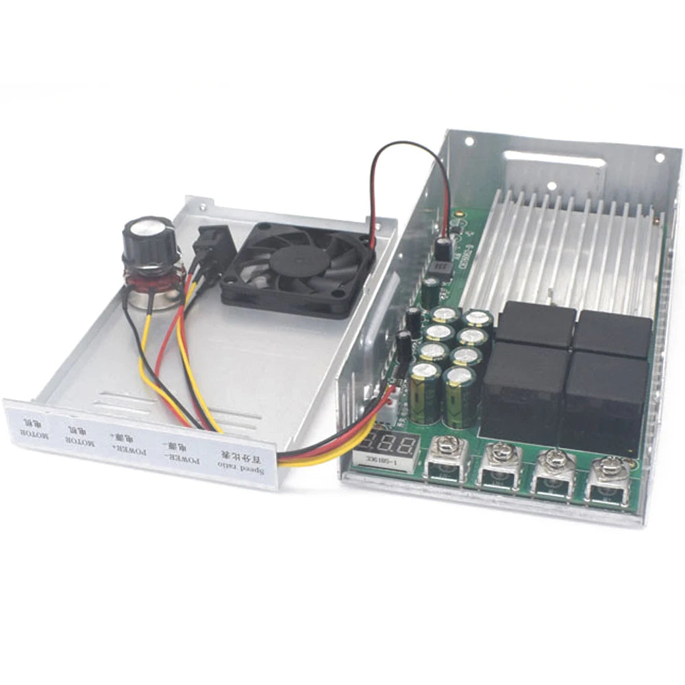 DC12-48V Motor Speed Controller Forward and Reverse 0-100% Motor Speed Adjustable Regulator 200A DC Brush Motor Speed Governor Vue