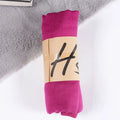 Women's Windproof Scarf Shawl Wearable Blanket Luxury Autumn And Winter Solid Color Cotton Warm Headscarf Gift Vue Rose red