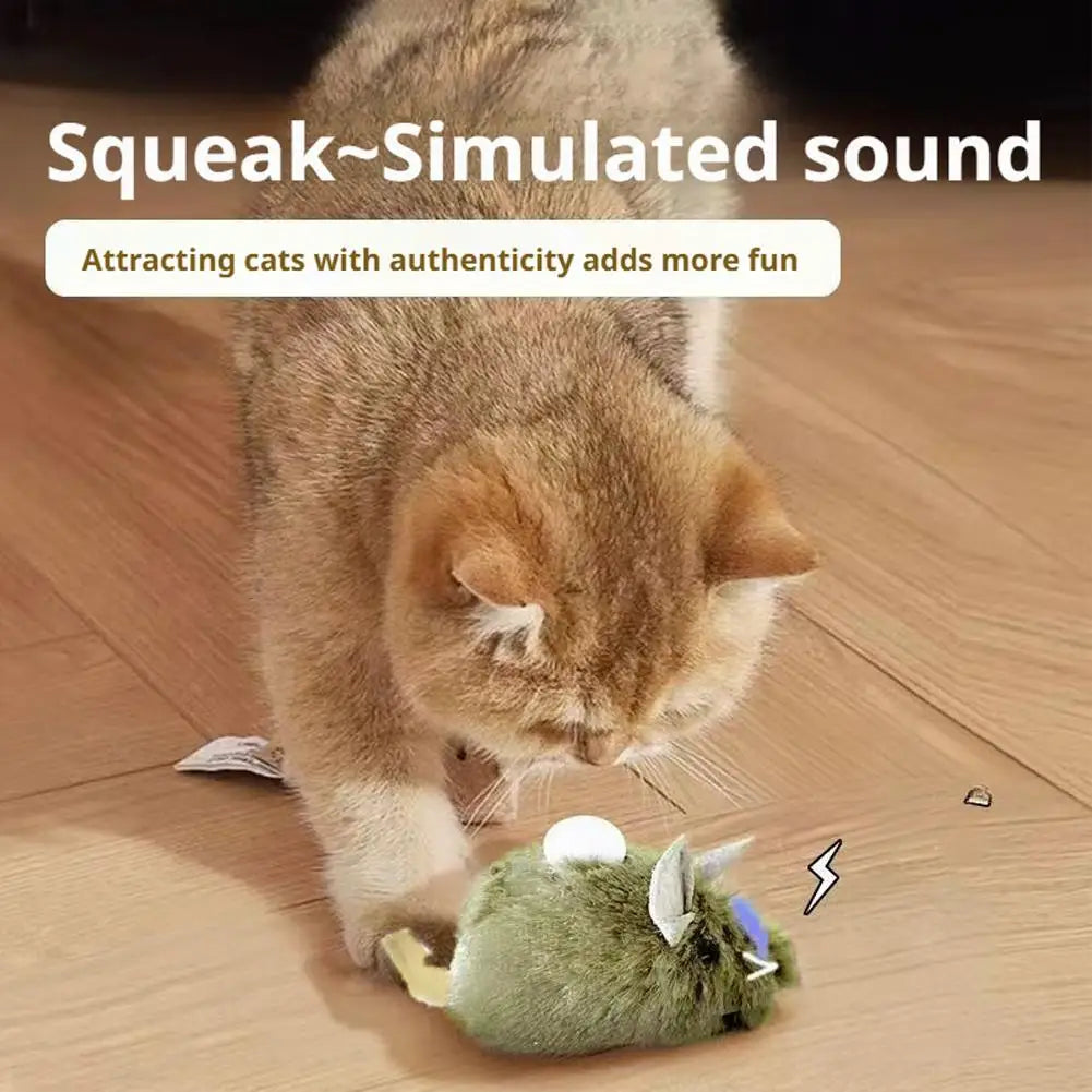 3pcs Interactive Cat Toys Stress Relief Engaging Sounding Mouse Toys Realistic Plush Pet Teaser Plush Toys Best Seller For Cats Vue