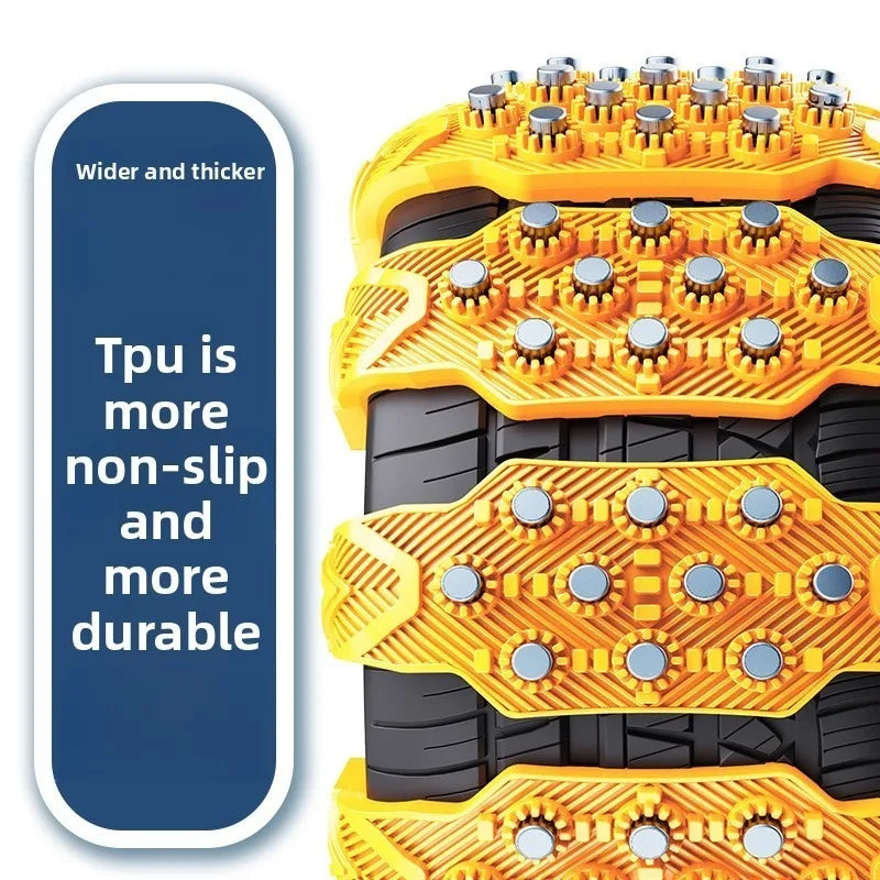 Snow Chains for Car Tires Universal Fit Heavy Duty Anti Slip Traction for SUV Sedan Winter Driving on Snow Ice Roads Vue
