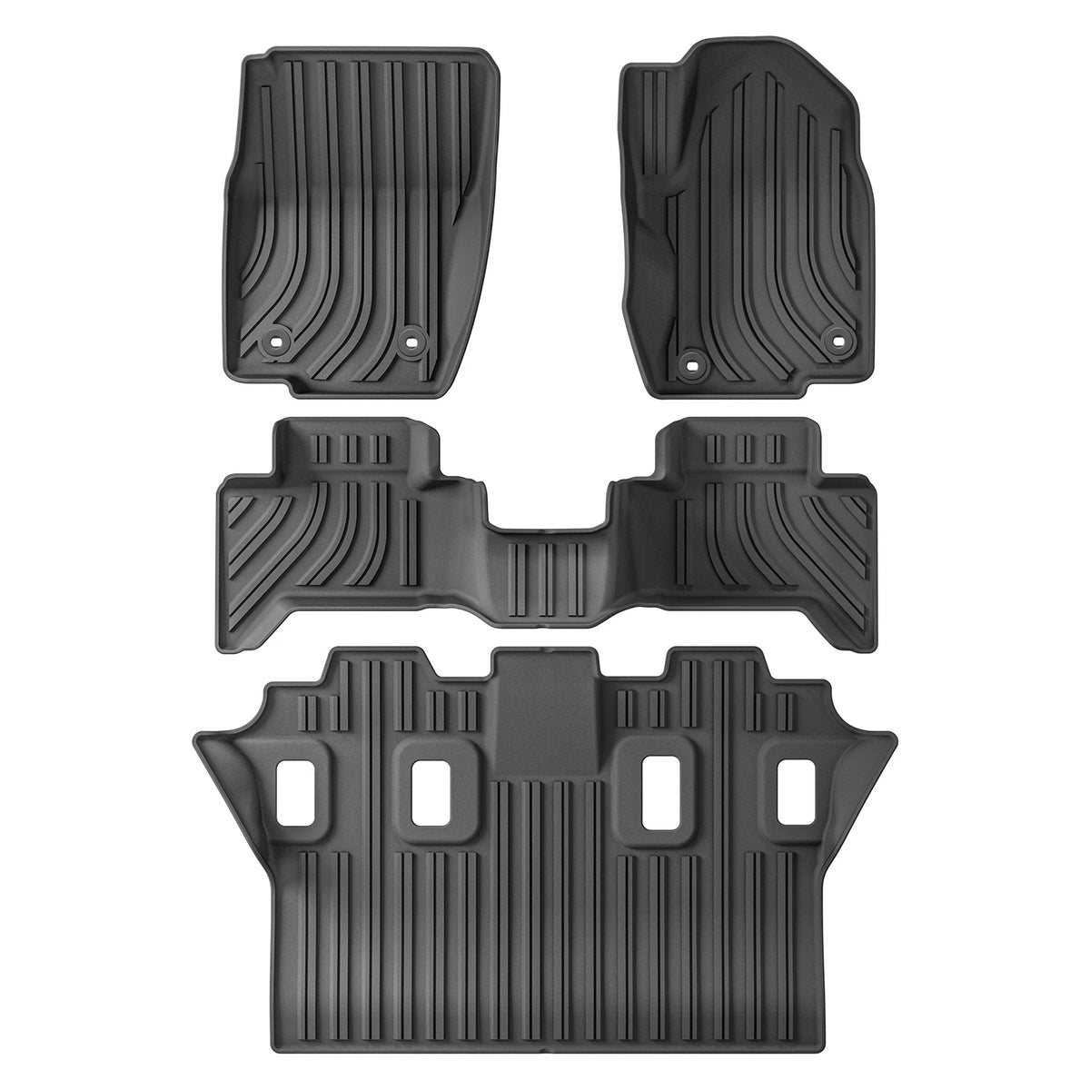 Smabee Right Drive for Toyota Land Cruiser Prado J250 7seat Fuel 2024 Car Floor Mats Trunk Pad TPE 3D Foot Mat Accessories Vue RHD 4PCS 24Prado 7seats