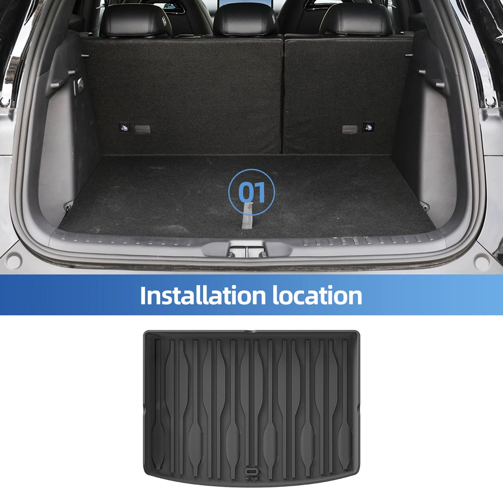 Smabee for BYD Atto 3 Atto3 YUAN PLUS 2022-2024 TPE Car All-weather Floor Mats Cargo Liner Trunk Pad Backrest Liner Accessories Vue
