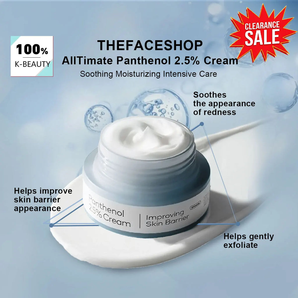 [ClearanceSale] THE FACE SHOP ALLTIMATE PANTHENOL 2.5% CREAM,Soothing & Hydrating,Barrier Repair,Korean Skincare,Korean Makeup Vue