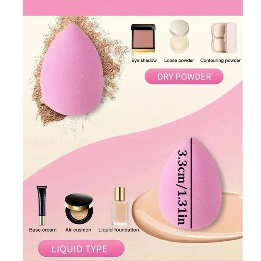 20PCS Mini Finger Puff Beauty Cosmetic Foundation Cosmetic Sponge Makeup Blender Suitable For Cream & Powder Concealer Vue