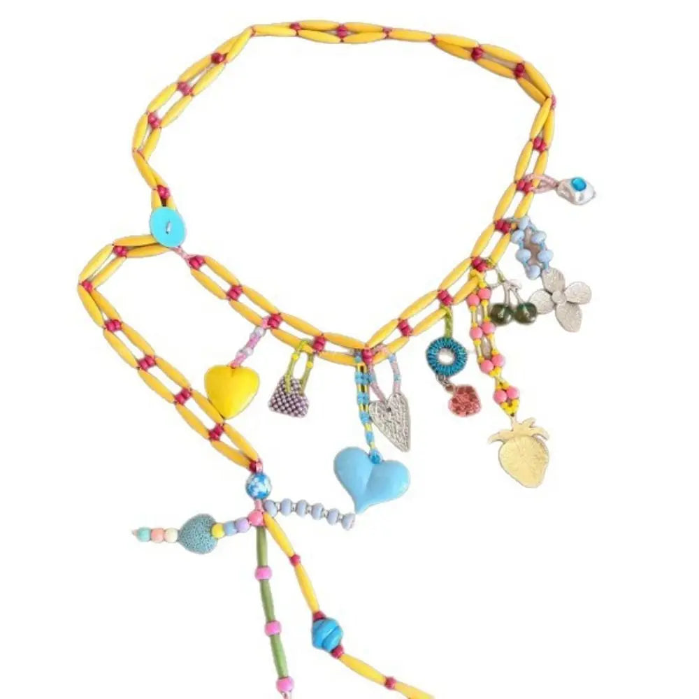 Colorful Beads Beaded Waist Chain Adjustable Belly Dopamine Vue